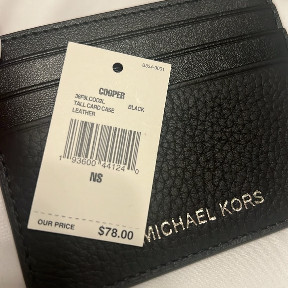 Michael Kors Cooper Pebbled Leather Tall Card Case - Picture 5 of 5